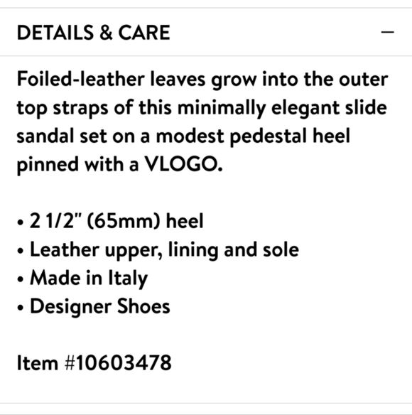 VALENTINO GARAVANI FOLIAGE SLIDE SANDAL GOLD/WHITE SZ 37 1/2EU 7.5US AUTHENTIC - Picture 15 of 16